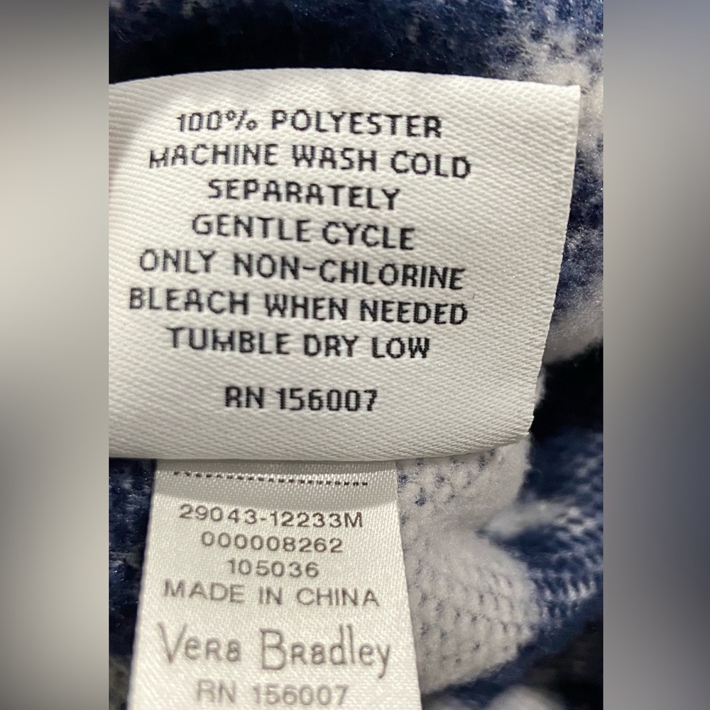 Vera Bradley Nordic Forest Fleece Sherpa Hoodie Pockets Women’s Medium NWT - Picture 7 of 9